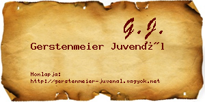 Gerstenmeier Juvenál névjegykártya
